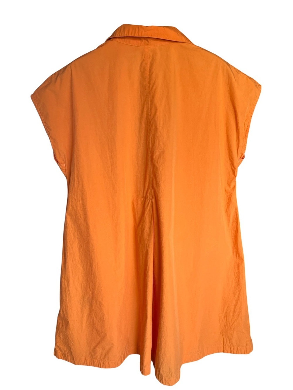 Weekend Max Mara Orange Poplin Ccotton Short-Sleeve A-Line Dress 8 - Picture 7 of 13